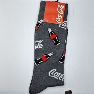 Coca-Cola gray crew socks novelty accessory